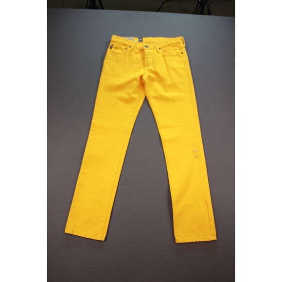 ABERCROMBIE & FITCH THE SKINNY Yellow DENIM JEANS NEW w/TAG 30" X 32" - Picture 5 of 11